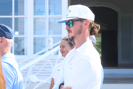 Goolfer Hunter Summy watches on at Jamaica Open Media briefing at Tryall Golf Club